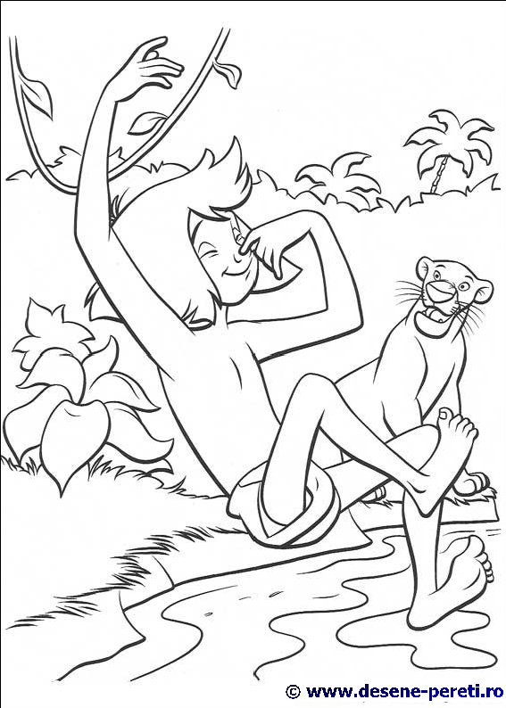 Jungle Book 1 desene de colorat